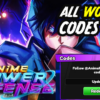 Anime Power Defense Codes March 2025