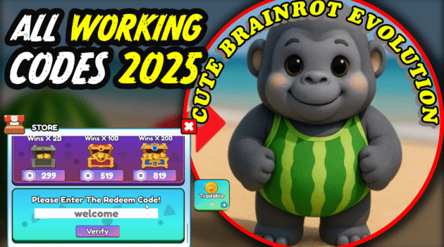 Cute Brainrot Evolution Codes September 2025